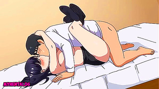 Roommate Temptation: Busty Hentai Babe Shares Steamy Encounter