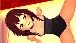 Megumin Teases Doctor with Seductive Towel Drop in Konosuba Infirmary