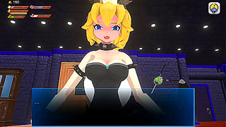 Bowsette Dominates with Foot Worship Spicy Pegging Action
