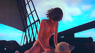 Seductive Maiden Rides Wild Waves in Steamy Boat Encounter – Hentai Fantasy