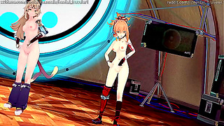 Keshas Wild MMD Ride – Genshin Girls Go Hard in Timber Fantasy