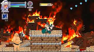 Girl Faces Dual Pleasure from Men Monsters in Bullet Requiem Ryona Adventure