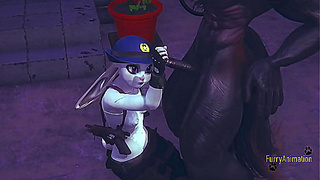 Judy Gives Steamy Blowjob in Zootopia Hentai VR Adventure