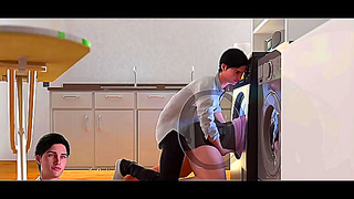 Stepmom Trapped in Washer – Steamy 3D Hentai Escape Gone Wild