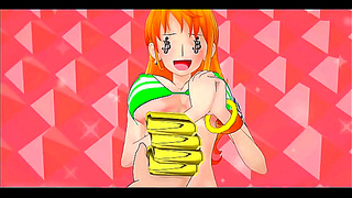 Namis Sensual Skyward Ride in Green Bikini – One Piece MMD Fantasy