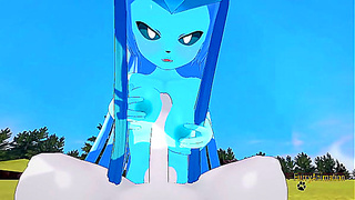 Cinderace Dominates Glaceon with Fiery Passion – Creamy Climax Unleashed