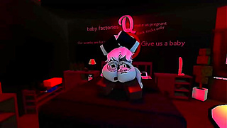 White Chick Craves More Bull Cock Action in Roblox Adventure
