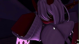 Fierce Demon Girl Dominates Hero in Steamy Roblox Fantasy Encounter