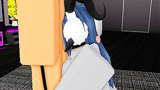 Two Girls Lost in Ecstasy During Steamy Roblox Orgy Adventure