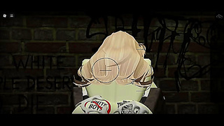 Blonde Roblox Girl Pleasures Massive BBC in Dark Alley Encounter