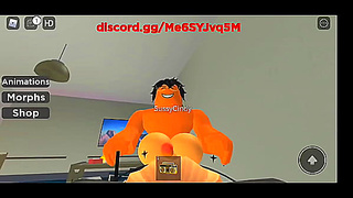 Adorable Roblox Cutie Takes It Rough from Virile Roblox Stud