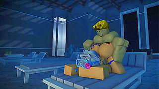 Roblox Player Treated Rough by Big White Cock in Steamy Hentai scene