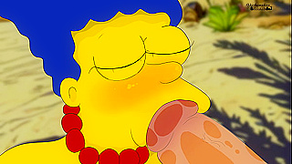 Marge Gives In To Temptation With Hot Stranger On Animated Beach Escape