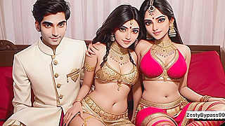 Hentai Milf Shares Steamy Desi Pleasures with Curious Stepchildren