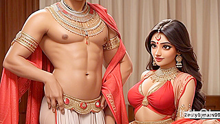 StepMom Teaches Stepson Dirty Anal Moves, Joined by Busty Bhabhi Friends