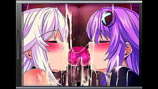 Neptune Seduces Her Rival Under Moonlight in Steamy Hentai Fantasy