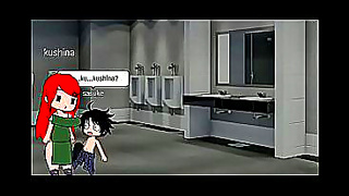 Portuguese sound Sasuke has fun with the kunoichi of the village in Gacha Life while