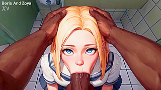 Teen Blushed as Black Cock Filled Her Mouth Before Wild Stall Fuck Fest