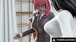 MILF School President creampie futa student after seductive exam session