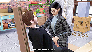 Art School Initiation: Young Model Seduced by Mentors Forbidden Techniques