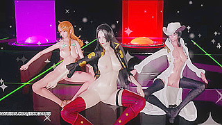Boa Hancock, Nami Nico Robin Ignite Steamy Girls Night Passion – Uncensored Hentai Delight