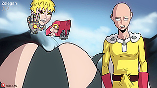 Tatsumaki Dominates Saitamega in Wild Hentai Bedroom Battle Madness