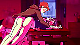Busty Anime Babes Share Massive Cock—Double Blowjob Cream-Filled Faces