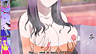 Brunette V-Tuber Tempts Classmate with Hot Blowjob in Steamy Anime Encounter