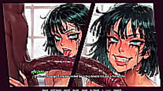 Anime Babe Pleasured by Big Black Cock in Steamy Wet Blowjob Fantasy