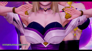 Shy Anime Girl Takes Double Pleasure with Busty Tits and Hot Mouth creampie cumshot