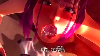 Big Tits Domme Teases Hentai Pet While He Watches Her Seduce Another Guy