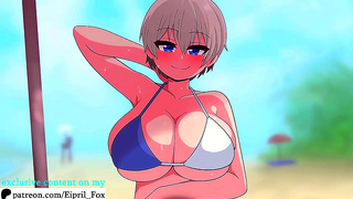 Anime Vixen Takes Huge Cock Deep Throat Before Rough Anal Ride