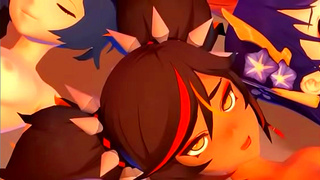 Ghost and Maid Share Steamy Blowjob Duel in Magical Hentai Adventure
