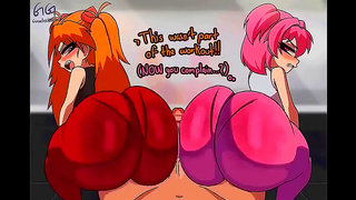 Busty Anime Lovers Embrace Hot Beach Romance Beneath Golden Sunshine