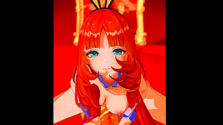 Cosplaying Beauty Betrays Vows for Steamy Anime Blowjob Mind-Blowing 3D Climax